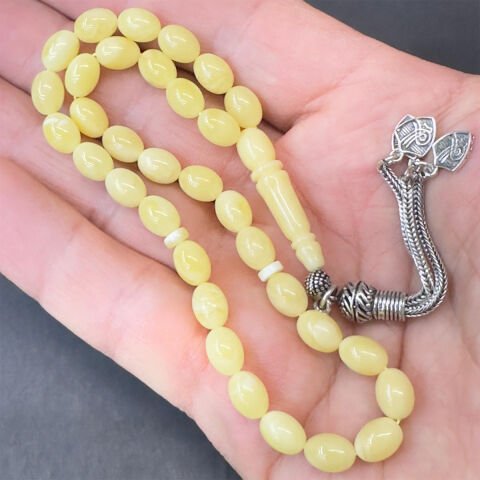 Kaliningrad Damla Kehribar Badem Tespih 6*8 (mm)-2