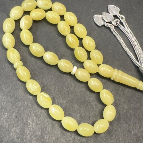 Kaliningrad Damla Kehribar Badem Tespih 6*8 (mm)-2