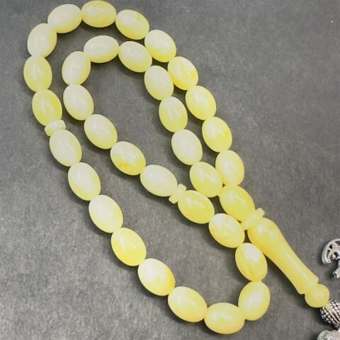 Kaliningrad Damla Kehribar Badem Tespih 6*8 (mm)-3