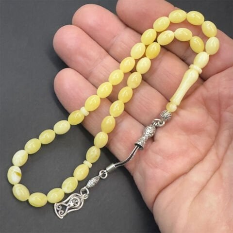 Kaliningrad Damla Kehribar Badem Tespih 6*8 (mm)-6