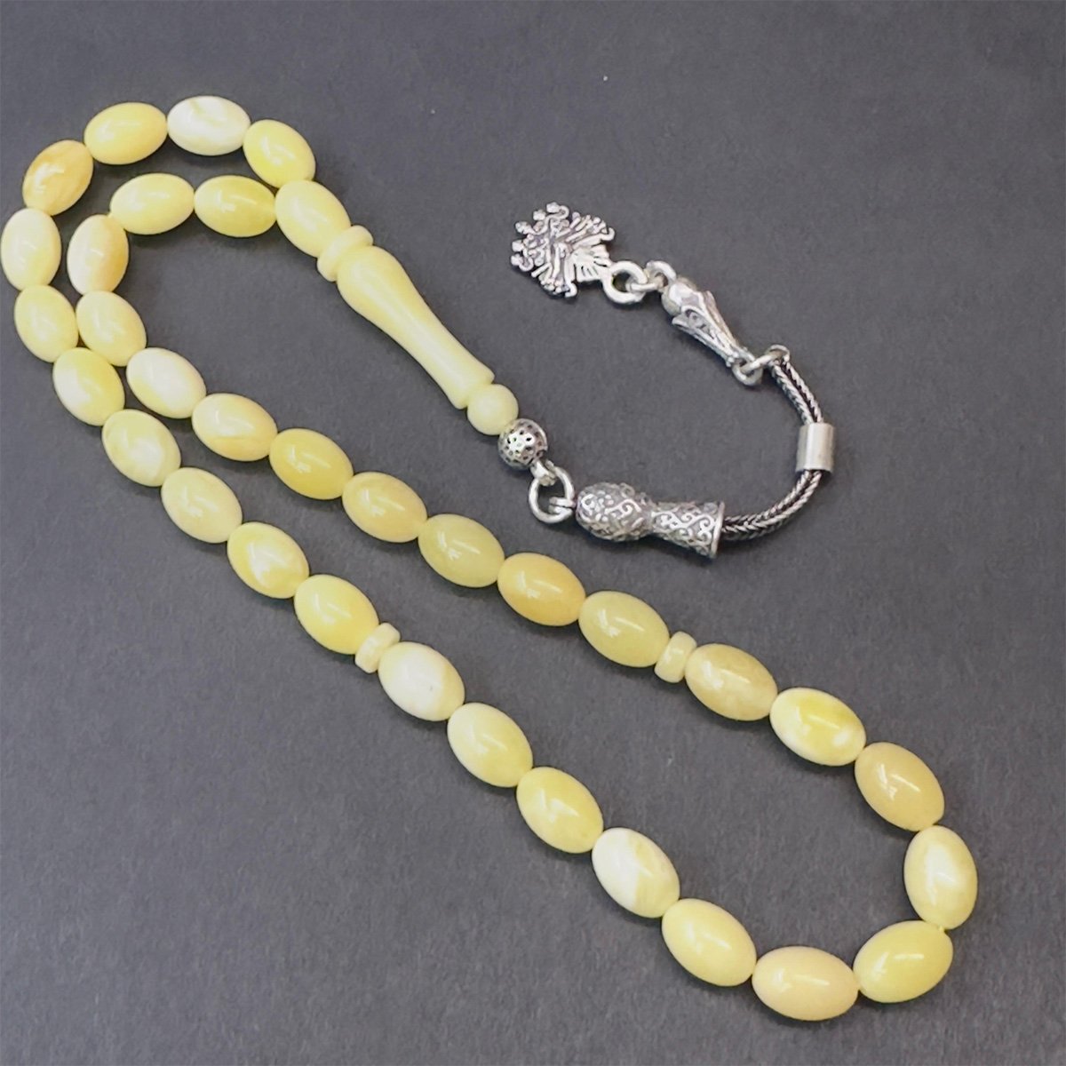 Kaliningrad Damla Kehribar Badem Tespih 5,5*8 (mm)-6