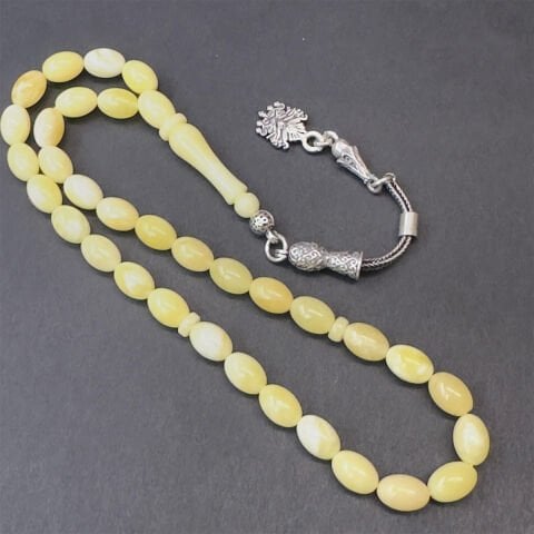 Kaliningrad Damla Kehribar Badem Tespih 5,5*8 (mm)-6