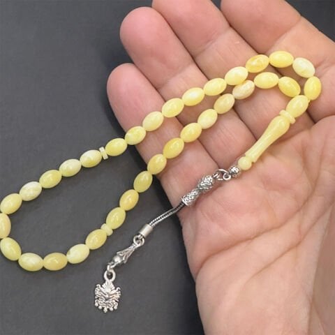 Kaliningrad Damla Kehribar Badem Tespih 5,5*8 (mm)-6