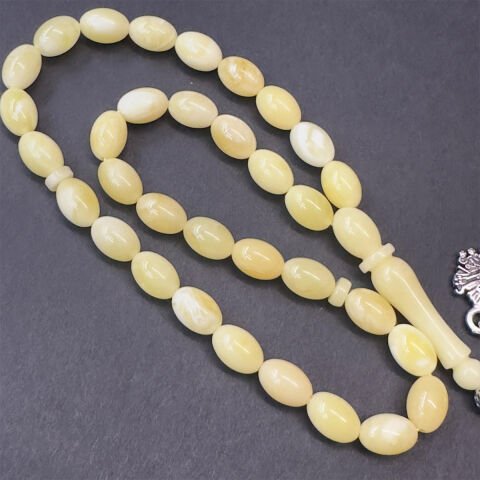 Kaliningrad Damla Kehribar Badem Tespih 5,5*8 (mm)-6