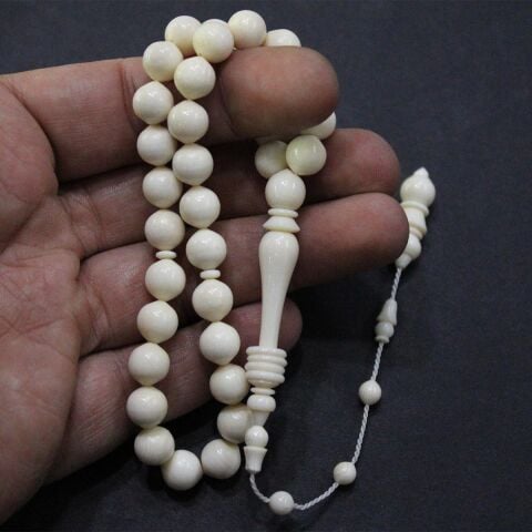 Yerli Atölye İşçiliği Fildişi Tespih Küre Model 8 (mm)