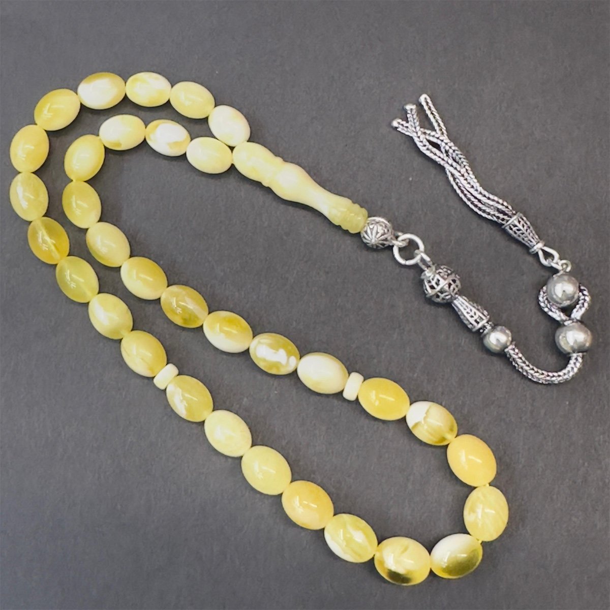 N.N Kaliningrad Damla Kehribar Badem Tespih 6,5*9 (mm)