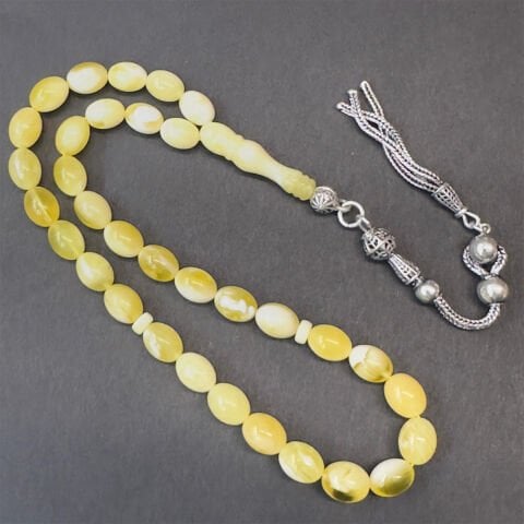 N.N Kaliningrad Damla Kehribar Badem Tespih 6,5*9 (mm)