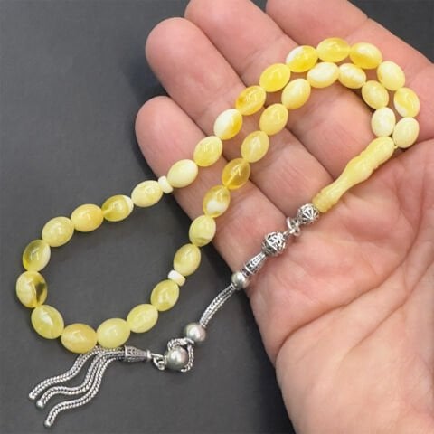 N.N Kaliningrad Damla Kehribar Badem Tespih 6,5*9 (mm)