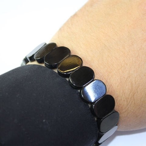 Oltu Taşı Rolex Model Bileklik Oval Kesim