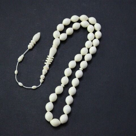 Yerli Atölye İşçiliği Fildişi Tespih Beyzi Model 8,3*11 (mm)