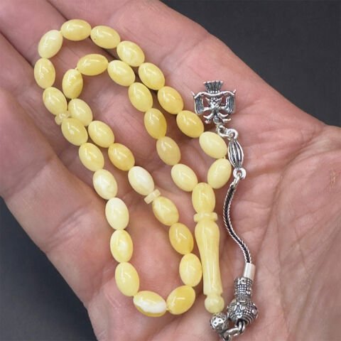 Kaliningrad Damla Kehribar Beyzi Tespih 5,5*8 (mm)