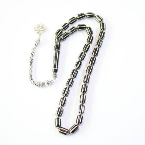 8'li Karpuz Dilimi Kapsül Oltu Taşı Tespih 6,5*9 (mm)