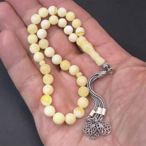 Akça Kaliningrad Damla Kehribar Küre Tespih 7 (mm)-2