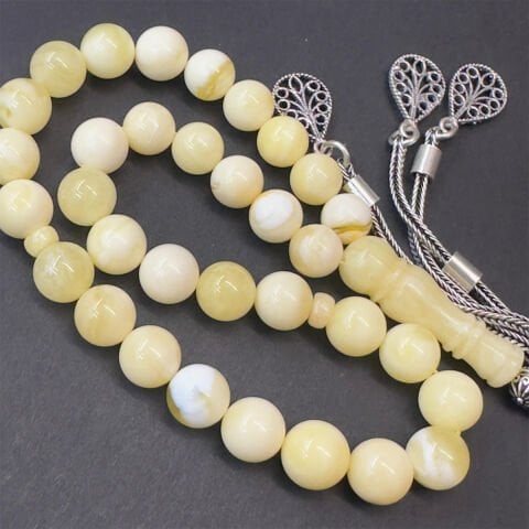 Akça Kaliningrad Damla Kehribar Küre Tespih 7 (mm)-2