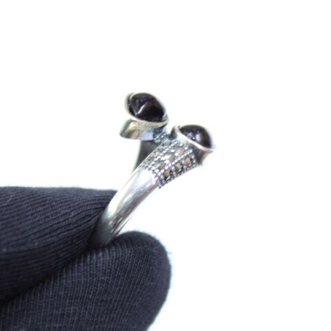 Oltu Taşı Markazit Damla Çift Başlı Yılan Figürlü Yüzük 4 (gr)