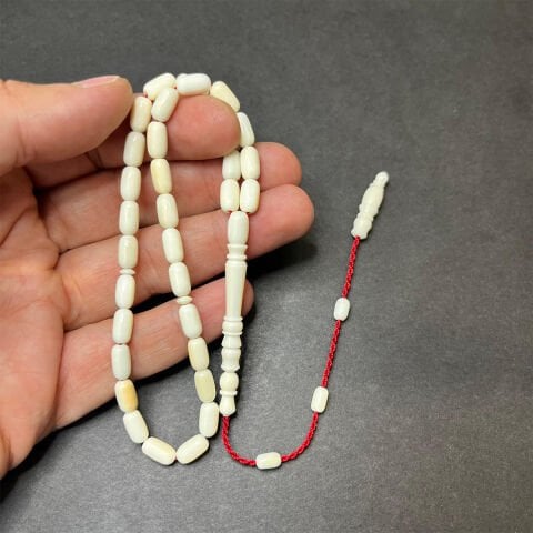 Yerli Atölye İşçiliği Hipopotam Dişi Tespih 4,5*9 (mm)