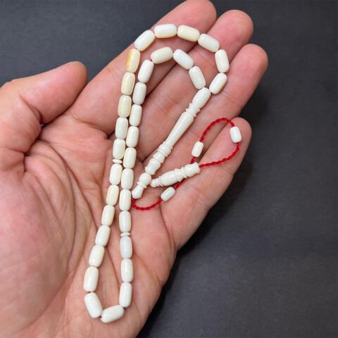 Yerli Atölye İşçiliği Hipopotam Dişi Tespih 4,5*9 (mm)