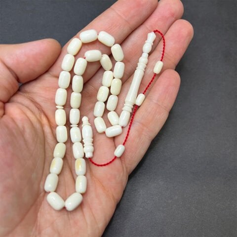 Yerli Atölye İşçiliği Hipopotam Dişi Tespih 5,5*9 (mm)