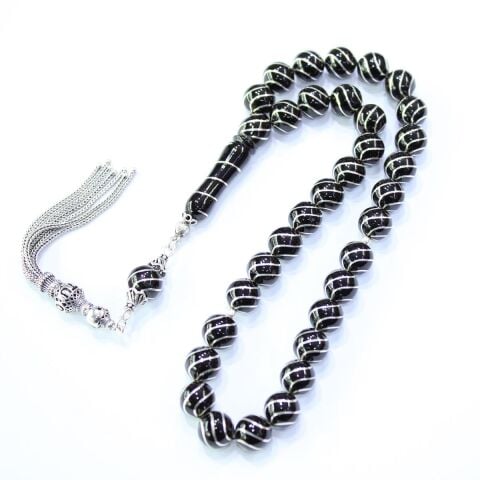 6'lı Çeşm-i Bülbül Küre Oltu Taşı Tespih 10 (mm)