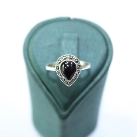 Oltu Taşı Markazit Damla Model Yüzük 2 (gr)