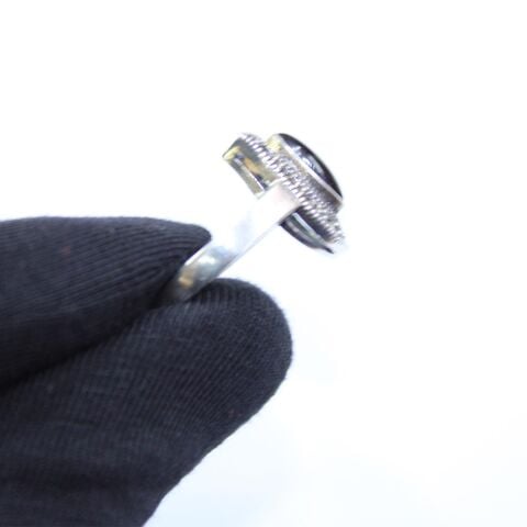 Oltu Taşı Markazit Mekik & Lale Motifli Yüzük 5,5 (gr)