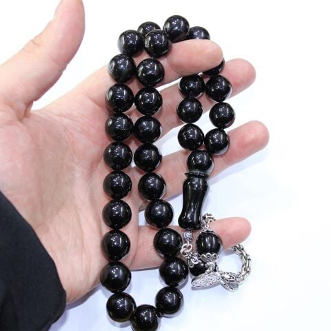 Oltu Taşı Tespih Küre Kesim 13,5 (mm)