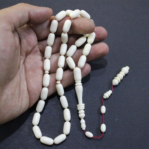 Yerli Atölye İşçiliği Fildişi Tespih 7*13,5 (mm)