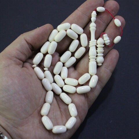 Yerli Atölye İşçiliği Fildişi Tespih 7*13,5 (mm)