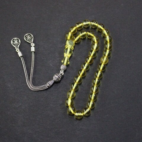 Şeffaf Kaliningrad Damla Kehribar Küre Tespih 6,5 (mm)