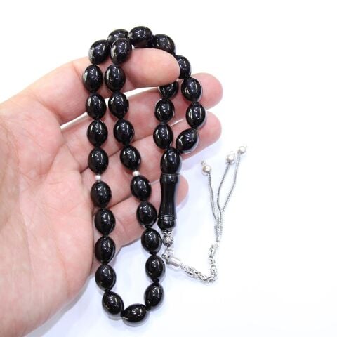 Oltu Taşı Tespih Beyzi Model 9*12 (mm)