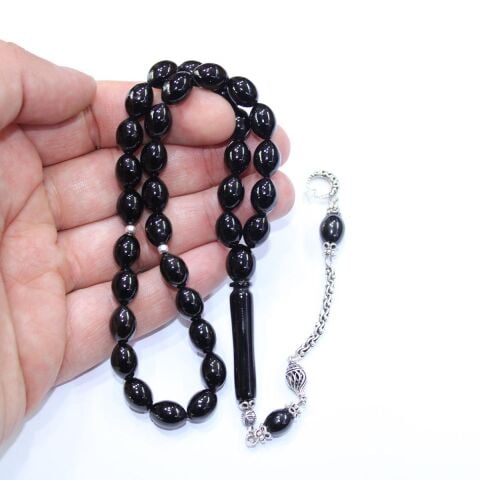 Oltu Taşı Tespih Beyzi Model 8*11 (mm)