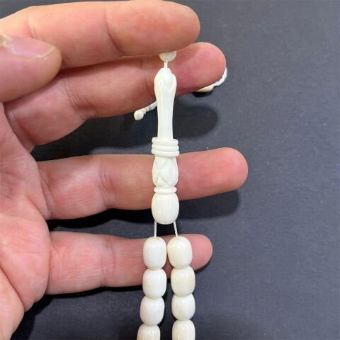 Yerli Atölye İşçiliği Hipopotam Dişi Tespih 8,5*10,5 (mm)