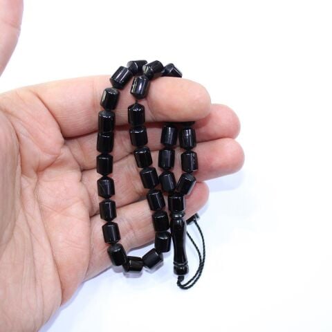 Oltu Taşı Tespih Kapsül Kesim 6,5*8,5 (mm)