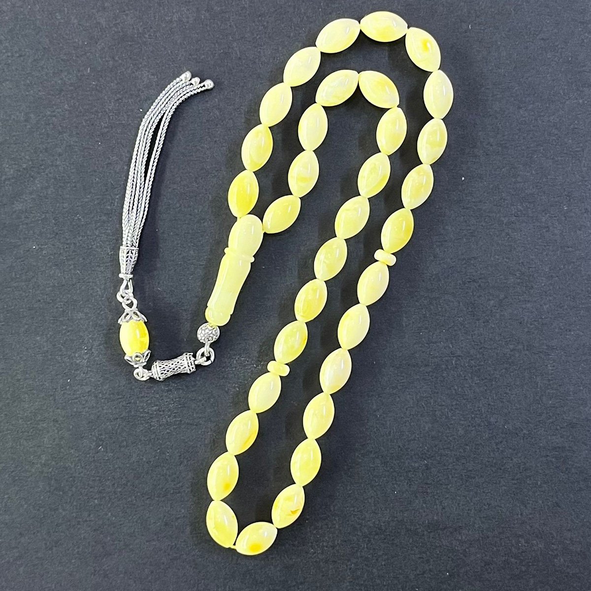 Akça Kaliningrad Damla Kehribar Beyzi Tespih 6,5*10,5 (mm)