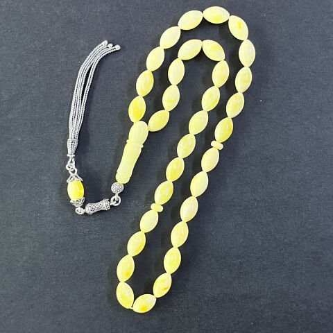 Akça Kaliningrad Damla Kehribar Beyzi Tespih 6,5*10,5 (mm)