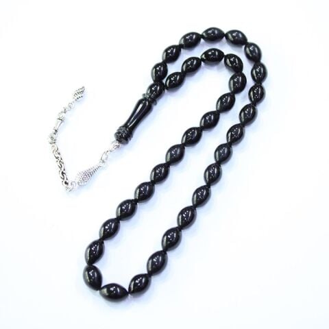 Oltu Taşı Tespih Beyzi Kesim 7,5*10,5 (mm)