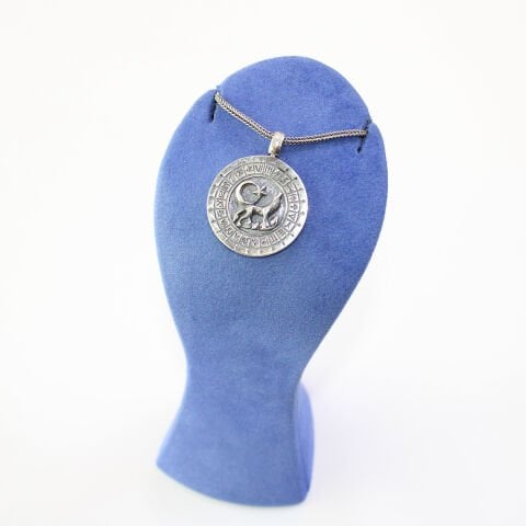 Türk Boyları Motifli Bozkurt Gümüş Kolye