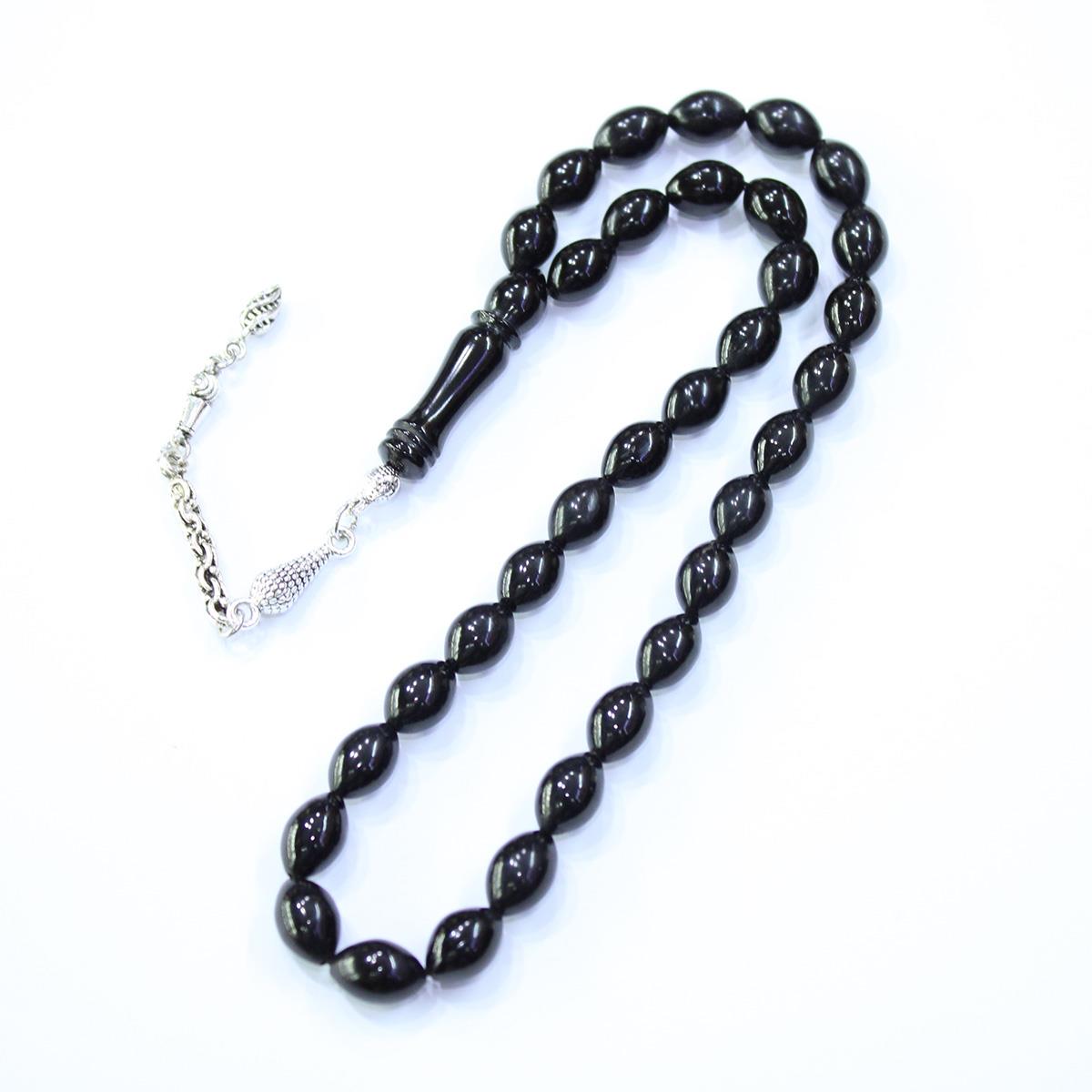 Oltu Taşı Tespih Beyzi Kesim 7*10,5 (mm)