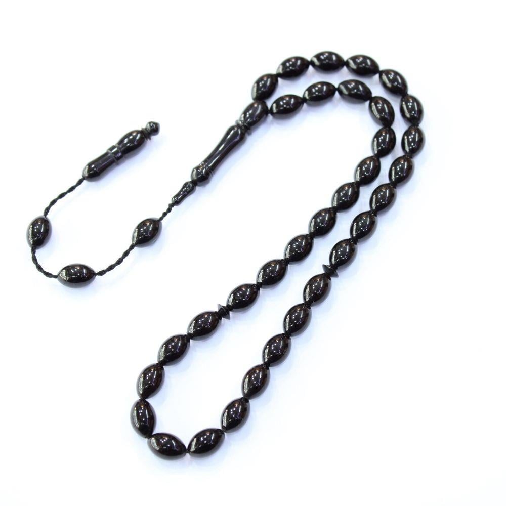 Sistem Püsküllü Beyzi Kesim Oltu Taşı Tespih 7*10 (mm)