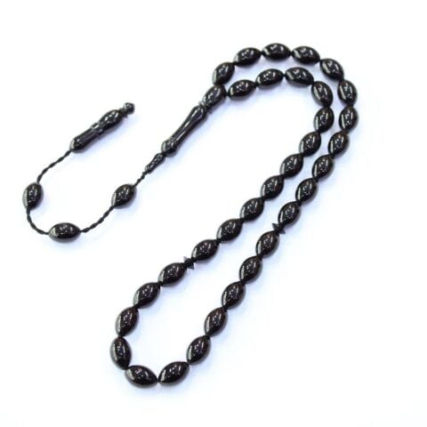 Sistem Püsküllü Beyzi Kesim Oltu Taşı Tespih 7*10 (mm)