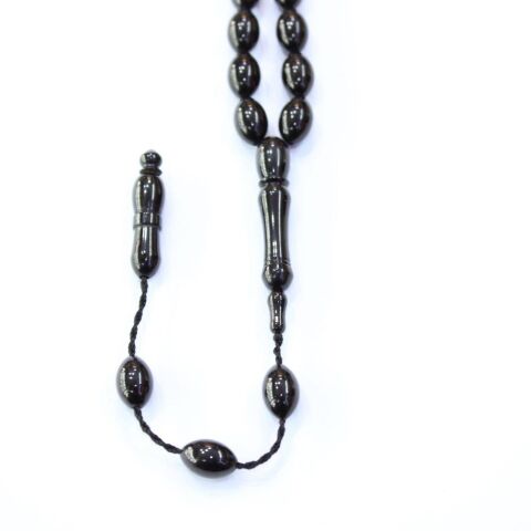 Sistem Püsküllü Beyzi Kesim Oltu Taşı Tespih 7*10 (mm)