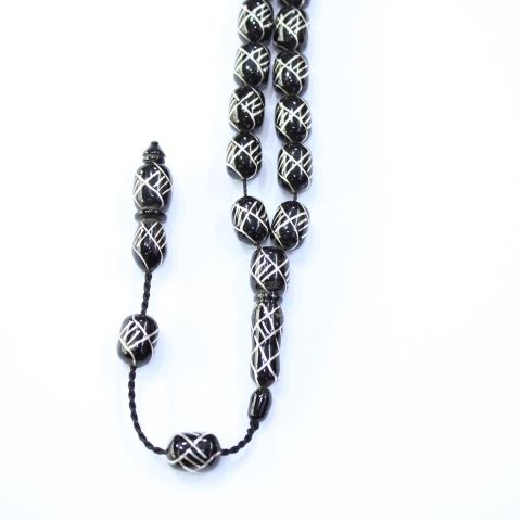 Sistemli Oltu Taşı Tespih Sarmal Model 9*11,5 (mm)