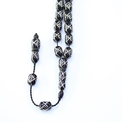 Sistemli Oltu Taşı Tespih Sarmal Model 9*11,5 (mm)