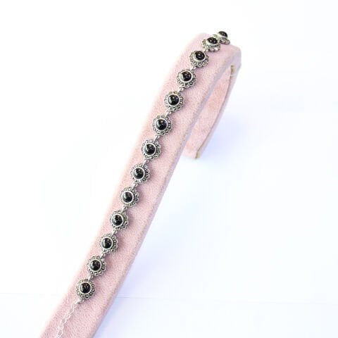 Oltu Taşı Markazit Gümüş Bileklik Model - 33
