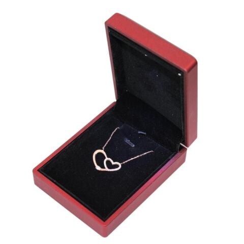 Kalp Motifli 925 Ayar Gümüş Hayalet Kolye