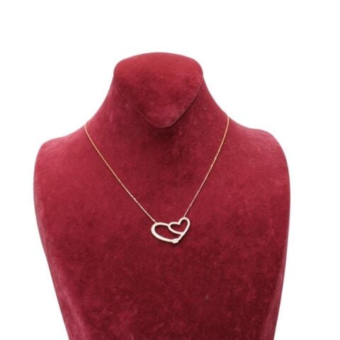 Kalp Motifli 925 Ayar Gümüş Hayalet Kolye