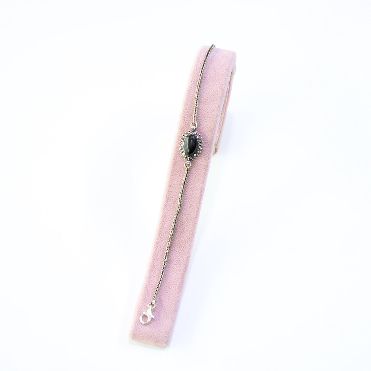 Oltu Taşı Markazit Gümüş Bileklik Model - 35