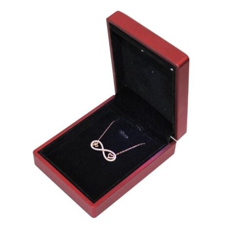 Sonsuzluk Motifli 925 Ayar Gümüş Hayalet Kolye