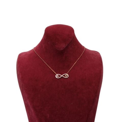 Sonsuzluk Motifli 925 Ayar Gümüş Hayalet Kolye