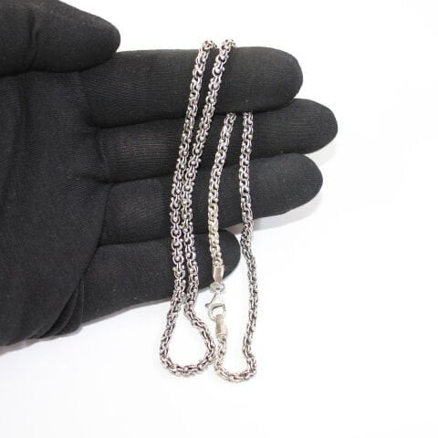 Gümüş Arnavut Zinciri Kolye